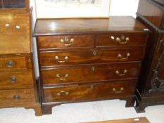 A late George III mahogany chest,