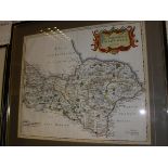 AFTER ROBERT MORDEN "The north riding of Yorkshire", engraved map,