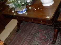 A Victorian mahogany writing table,