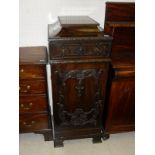 An Edwardian Adam revival mahogany sideboard pedestal/cabinet,