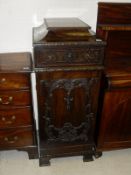 An Edwardian Adam revival mahogany sideboard pedestal/cabinet,