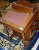 A late Victorian walnut Davenport desk,