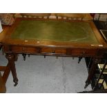 A late Victorian writing table,