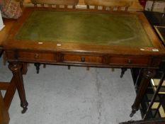 A late Victorian writing table,