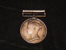 A Victorian Naval General Service Medal with Syria bar awarded to Henry Fowler (this bar was