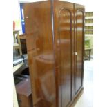 A Victorian mahogany two door wardrobe compactum,