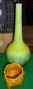 A Burmantofts' green ground gourd shaped vase,