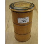 An early 19th Century treen ware three section spice tower,