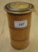 An early 19th Century treen ware three section spice tower,