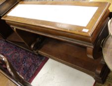 A mahogany console table in the Victorian manner,