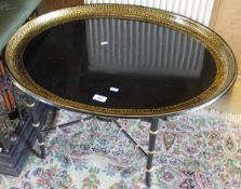 A tole ware type tray top table
