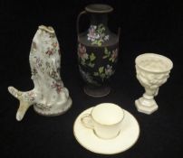 A collection of various china including a Samson Chinese style fish vase,