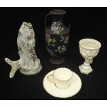 A collection of various china including a Samson Chinese style fish vase,