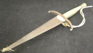 A reproduction German executioner's sword, various further reproduction bladed weapons,