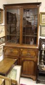 A late Regency mahogany secrétaire bookcase,
