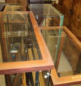 A collection of four modern glass display units CONDITION REPORTS All four have