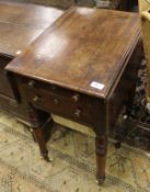 A Victorian mahogany work table,