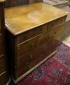 A walnut chest in the early 18th Century manner,
