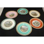 A collection of six 19th Century Prattware plates,