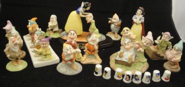 A Royal Doulton Walt Disney's Showcase Collection Snow White and The Seven Dwarfs figure group set