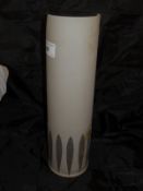 A Kelly Hoppen for Wedgwood cylindrical vase decorated with leaves to the bottom,