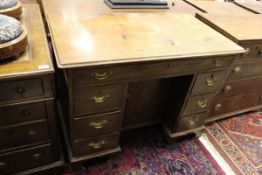 A 19th Century mahogany knee hole desk,
