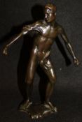 A 19th Century bronze figure of a scantily clad male CONDITION REPORTS Unsigned.