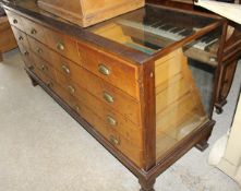 An early 20th Century harberdashers style display cabinet CONDITION REPORTS The