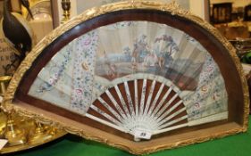 A 19th Century French hand painted fan,