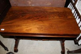 A Victorian flame mahogany centre table of rectangular form,