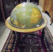 A 19th Century terrestrial globe 18" by W & A K Johnston Limited Edinburgh & London,