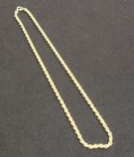 A 9 carat gold necklace, 9.5 g CONDITION REPORTS Condition over all appears good.