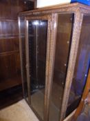 A Chinese style hardwood display cabinet,