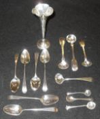 Two silver teaspoons (by Peter and Jonathon Bateman, London 1790),