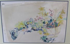 ELISABETH JANE LLOYD "Flowers in a jug", watercolour, signed lower right,