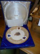 A cased Spode collectors plate "The St Edward Plate 1065-1965" plus AFTER COOPER SMITH "White