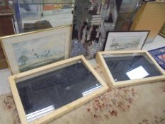 Two pine framed table top display cases,