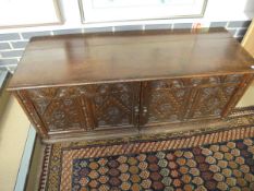 An 18th Century and later oak cupboard,