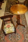 A 19th Century walnut occasional table,