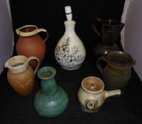 Various items of Studio Pottery and other wares to include jugs,