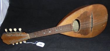 A late 19th Century mandolin by Ernesto Garnier (student of Luigi Salsedo) bearing label dated