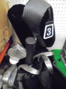 A ladies Forgan sapphire set of golf clubs with Young Gun putter,