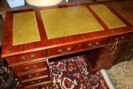 A modern pedestal desk,