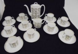 A Susie Cooper "Venetia C2039" part coffee service