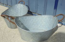 Two oval planters*