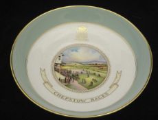 An Aynsley fine bone china bowl inscribed "Chepstow Races" and decorated with racing scene and