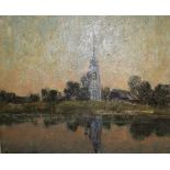 S RUMANTSEV (20th Century) "Dawn in Borshin from Kostroma",