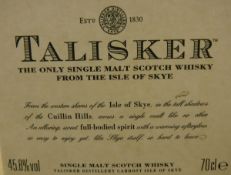 Talisker Single Malt Scotch Whisky, 70 cl x 1, Glenfiddich Single Malt Scotch Whisky 12 Year Old,