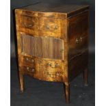 A 19th Century mahogany serpentine fronted night table,