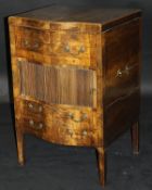 A 19th Century mahogany serpentine fronted night table,